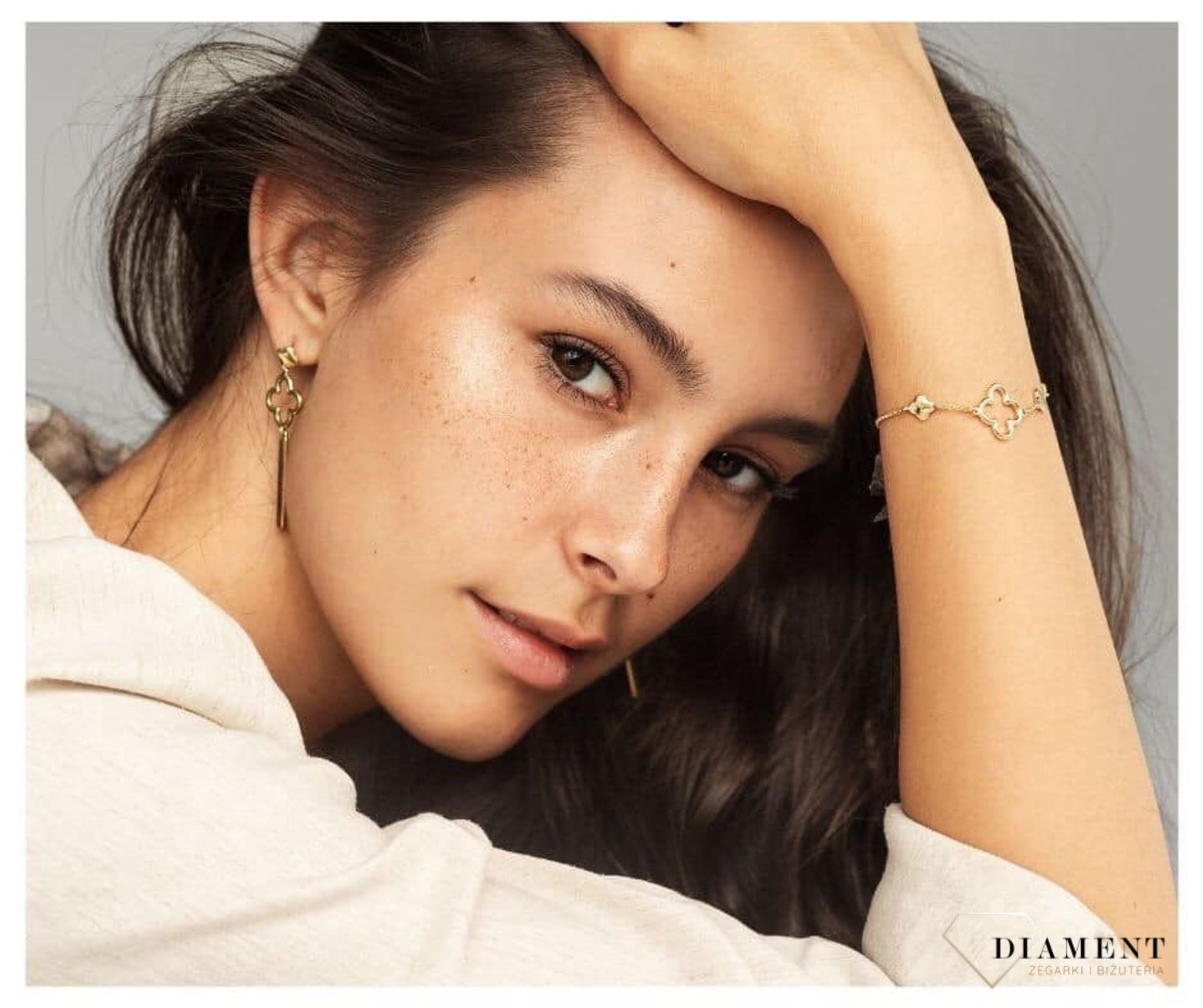 Kolczyki srebrne wiszące z koniczyną DZK361MRCZ z kolekcji MAROCCO.jpg